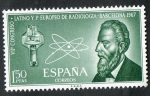 Stamps Spain -  1790- VII Congreso Latino i I Euro-peo de Radiología en Barcelona. Wilhelm Conrad Rõentgen.