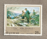 Stamps North Korea -  Actividades revolucionarias de Kim il Sung