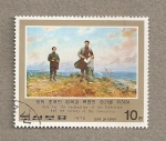 Stamps North Korea -  Actividades revolucionarias de Kim il Sung