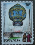 Stamps Rwanda -  Vuelo en globo