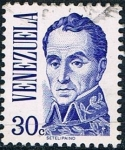 Stamps Venezuela -  RETRATO DE SIMÓN BOLIVAR 1976. Y&T Nº 973