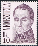 Stamps Venezuela -  RETRATO DE SIMÓN BOLIVAR 1976. Y&T Nº 982