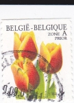Stamps Belgium -  tulipanes