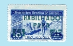 Stamps Spain -  Cartero Rural - sobrecarga en verde