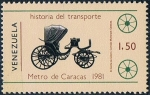 Stamps : America : Venezuela :  HISTORIA DEL TRANSPORTE. Y&T Nº 1096