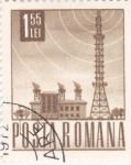 Stamps Romania -  torre comunicaciones