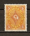 Stamps : Europe : Germany :  Rep. Weimar  / Corneta Postal.
