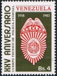Stamps Venezuela -  25º ANIV. DE LA CREACIÓN DEL CUERPO TÉCNICO DE LA POLICIA JUDICIAL. Y&T Nº 1123