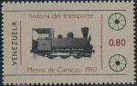 Stamps Venezuela -  HISTORIA DEL TRANSPORTE II. LOCOMOTORA 129 DE 1889. Y&T Nº 1125
