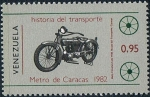 Sellos del Mundo : America : Venezuela : HISTORIA DEL TRANSPORTE II. MOTO CLEVELAND DE 1920. Y&T Nº 1127