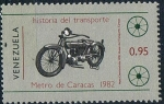Sellos de America - Venezuela -  HISTORIA DEL TRANSPORTE II. MOTO CLEVELAND DE 1920. Y&T Nº 1127