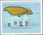 Stamps : America : Venezuela :  HB BICENT. DEL NACIMIENTO DE SIMÓN BOLIVAR. CARTA DE JAMAICA EN 1806. Y&T Nº HB20