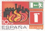 Sellos de Europa - Espaa -  El peligro del fuego    (A)