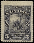 Stamps America - El Salvador -  Desembarco de Colón.