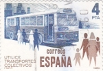 Sellos de Europa - Espa�a -  utilice transportes colectivos    (A)