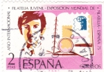 Stamps Spain -  año internacional filatelia juvenil   (A)