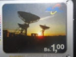 Stamps Venezuela -  Satelite Simón Bolivar.Patio de Antenas Telepuerto Estación de Control del Satelite (7de10)