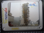 Stamps Venezuela -  Satelite Simón Bolivar_Cochete lanzador LM_3B (6de10)