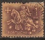 Stamps : Europe : Portugal :  "Caballero Medieval" Rey Don Dionisio.