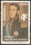 Stamps Guatemala -  Gral.   JOSÈ   DE   SAN   MATÌN