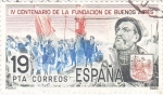 Stamps Spain -  IV centenario Fundación de Buenos Aires  (A)