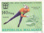 Stamps Madagascar -  J.J.O.O.de invierno INNSBRUCK  1976 -Patinaje de Velocidad