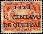 Stamps America - Guatemala -  Observatorio Nacional. UPU 1926.  sobreimpreso