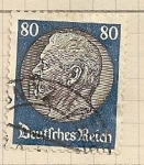 Stamps Germany -  Presidente Hindenburg