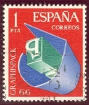 Stamps Spain -  1966 Salón de Artes Graficas. GRAPHISPACK - Edifil:11709