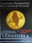 Stamps Venezuela -  Colección Numismática.Bco.de Venezuela.Emisión Filatélica conmemrativa año del Oro.(5de6)