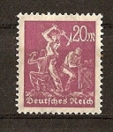 Stamps : Europe : Germany :  Republica de Weimar / Mineros.