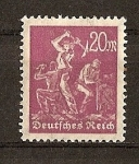 Stamps Germany -  Republica de Weimar / Mineros.