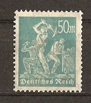 Stamps Germany -  Republica de Weimar / Mineros.