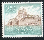 Stamps Spain -  1813-  Castillos de España. Peñiscola ( Castellón ).