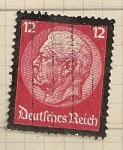 Stamps Germany -  Fallecimiento Pr. Hindenburg