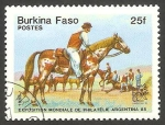 Stamps Burkina Faso -  Exposición mundial de filatelia Argentina 85, Caballo