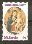 Stamps : America : Saint_Lucia :  LA   VÌRGEN   Y   EL   NIÑO