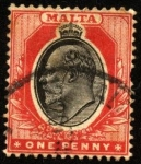 Stamps Europe - Malta -  Efigie de Eduardo VII.