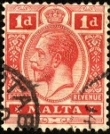 Sellos de Europa - Malta -  Efigie de Georges V.