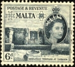 Stamps Malta -  Templo neolítico de Tarxien.