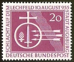 Stamps Germany -  1000 JAHRE SCHIACHT AUF DEM LECHFELD - DEUTSCHE BUNDESPOST