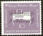 Stamps Germany -  WOLFGANG AMADEUS MOZART - DEUTSCHE BUNDESPOST