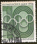 Stamps Germany -  OLYMPISCHES JAHR 1956 - DEUTSCHE BUNDESPOST