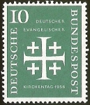 Stamps Germany -  EVANGELISCHER KIRCHENTAG 1956 - DEUTSCHE BUNDESPOST