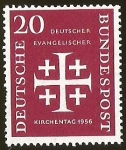 Stamps Germany -  EVANGELISCHER KIRCHENTAG 1956 - DEUTSCHE BUNDESPOST