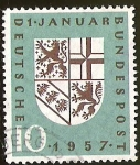 Stamps Germany -  RUCKGLIEDERUNG DES SAARLANDES - DEUTSCHE BUNDESPOST