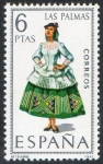 Stamps : Europe : Spain :  1845- Trajes típicos españoles. Las Palmas.