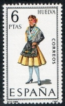 Sellos del Mundo : Europa : Espaa : 1849- Trajes típicos españoles. Huelva.
