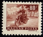 Stamps Hungary -  Motocicleta
