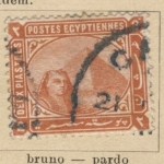 Stamps Africa - Egypt -  Esfinge y Piramide Ed 1884